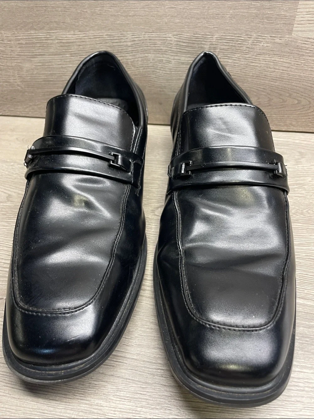 Reaction Kenneth Cole Black Slip-On Dress Loafers #1099